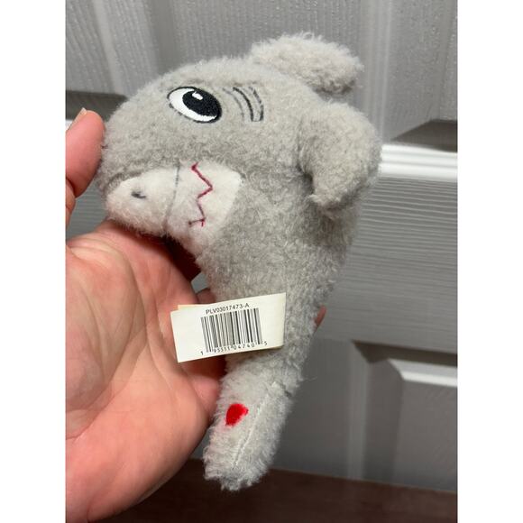 MTY International Shark Plush with Heart on Tail Mini Gray Stuffed Animal - Picture 2 of 5